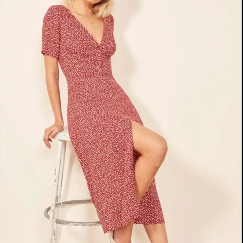 Reformation Locklin Dress Dakota *Rare Colorway*